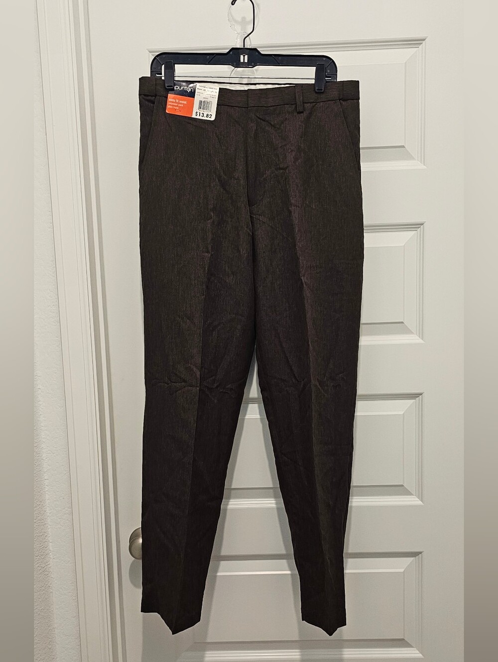 Puritan Men's Heather Brown Flat Front Dress Pants 32x32 Vintage Slacks NWT